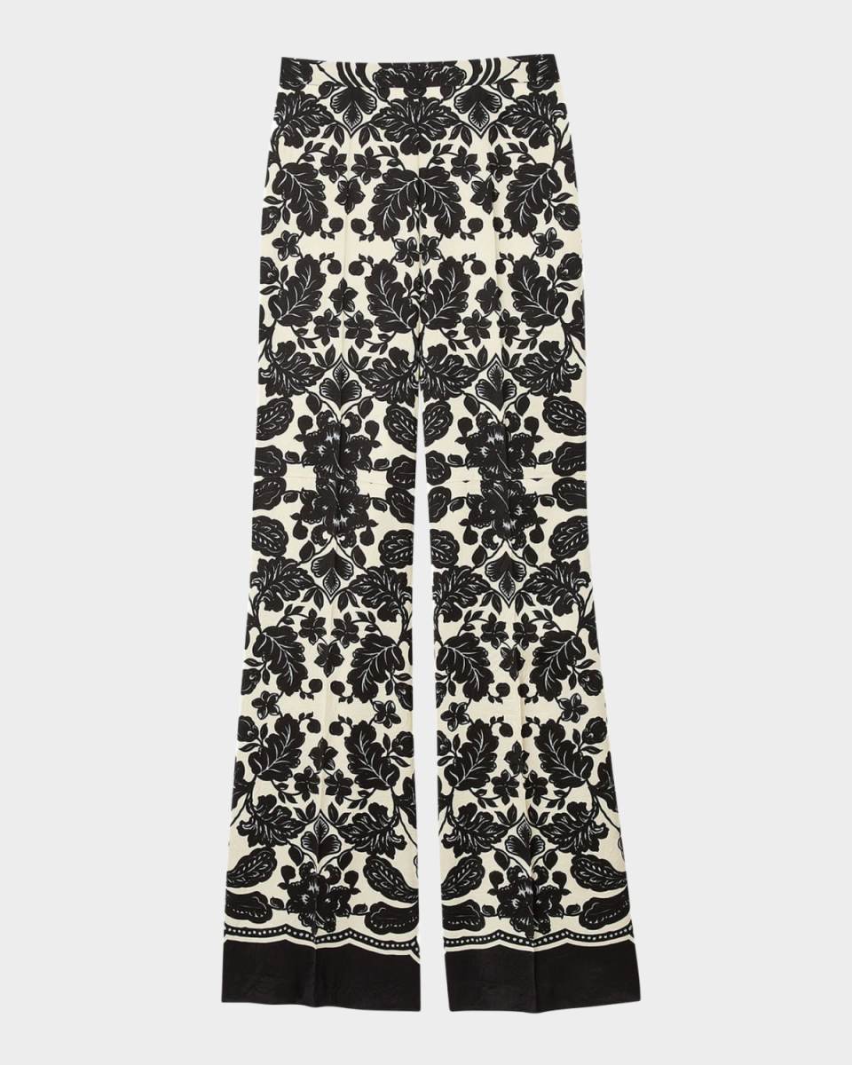 Perel Floral Satin Pants